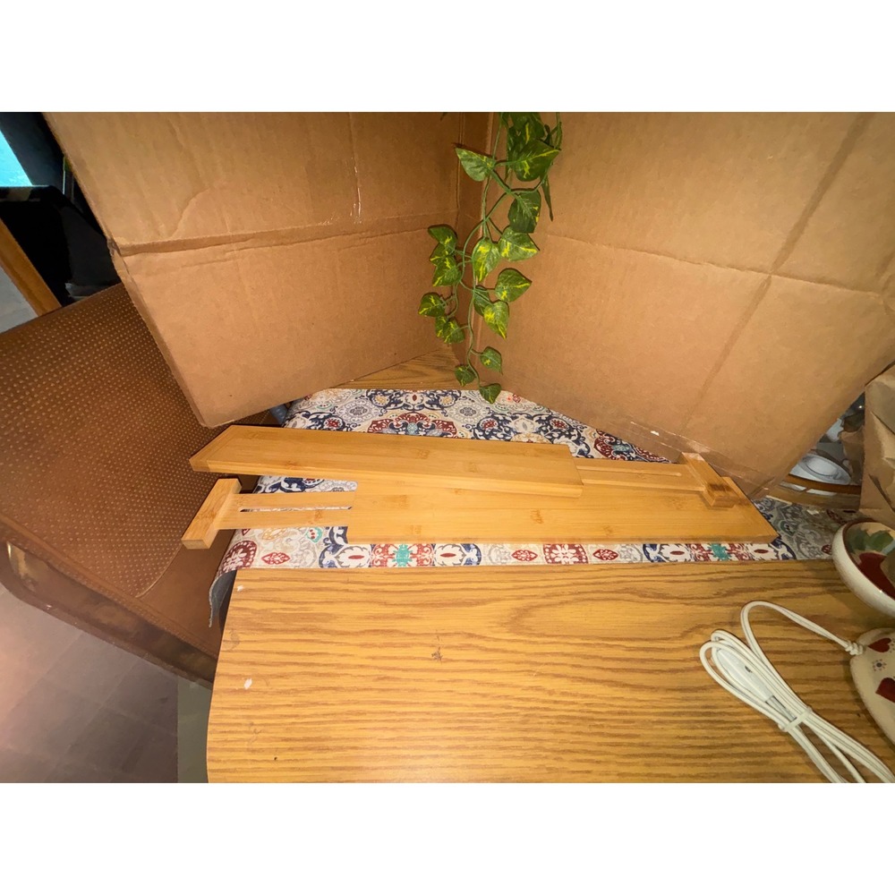 Bamboo Adjustable Drawer Dividers Set of 2 Natural Wood Spring Loaded Organizers